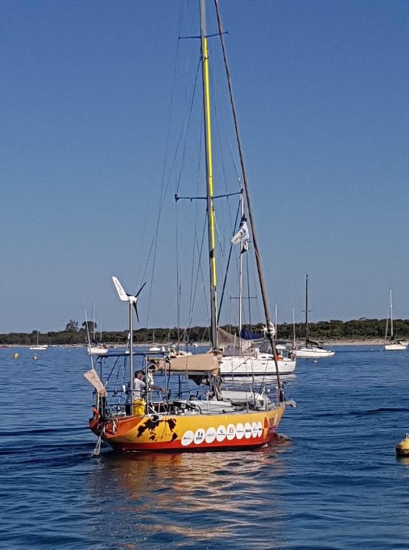 Jon Sanders arriving Quindalup photo copyright Jon Sanders taken at  and featuring the Cruising Yacht class