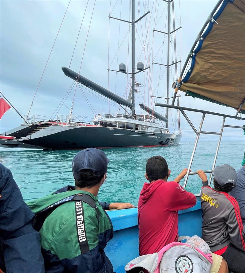 YachtAid Global Sailing and Swimming School-Galapagos Youth Participants Enroute to SY Seahawk Tour photo copyright YachtAid Global taken at  and featuring the Cruising Yacht class