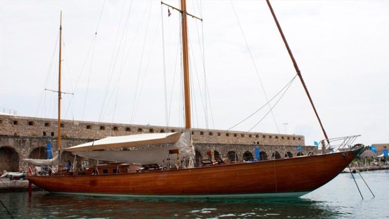Agneta at anchor in the Mediterranean - photo © Reimers collection / Swedish Maritime Museum