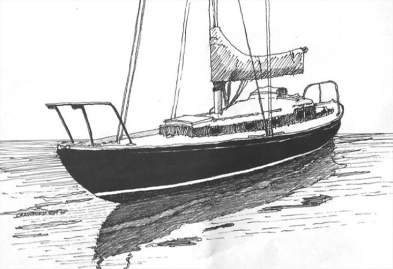 Sketch of Celeste 1990 - photo © Reimers collection / Swedish Maritime Museum