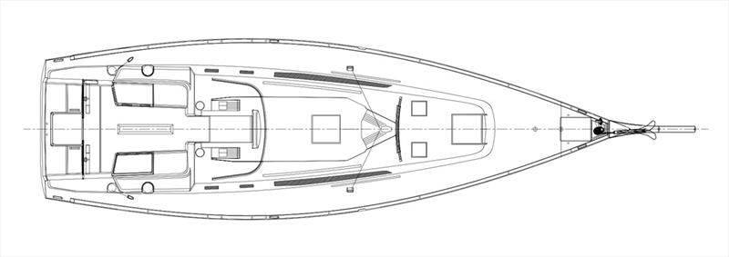 Deck Plan of the J/45 photo copyright J/Boats taken at  and featuring the Cruising Yacht class
