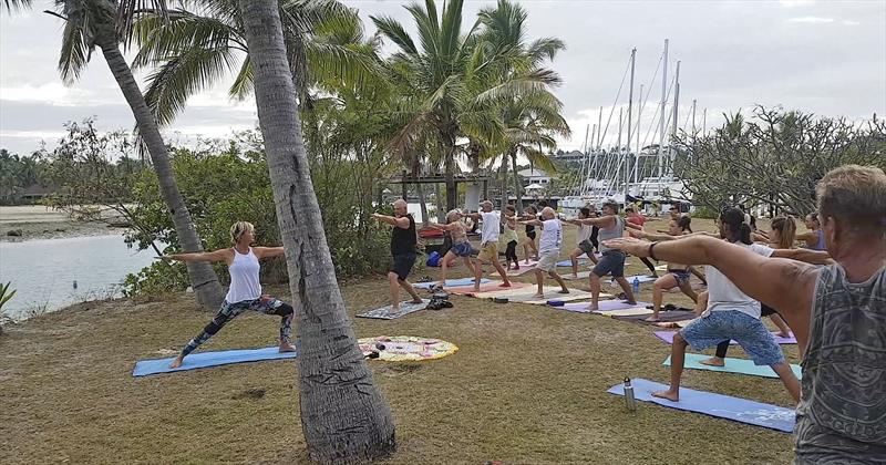 Denarau Marina - First teaching days when I began a 200hr Certified Yoga Teacher to Super Yacht Staff as a Yoga Teacher in Fiji photo copyright Leanne Hembrow taken at  and featuring the Cruising Yacht class