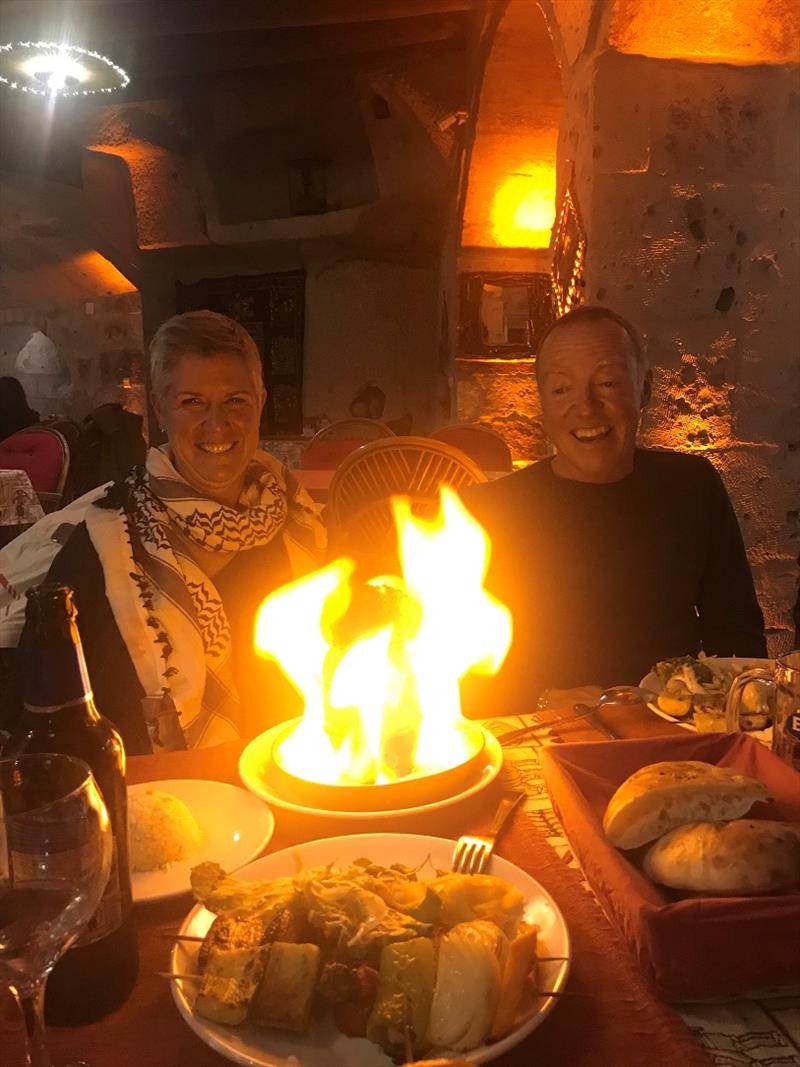 A traditional Turkish dinner photo copyright SV Red Roo taken at  and featuring the Cruising Yacht class