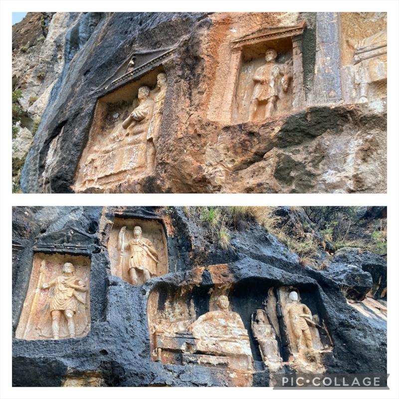 The most amazing rock carvings at Adamkayalar Valley photo copyright SV Red Roo taken at  and featuring the Cruising Yacht class