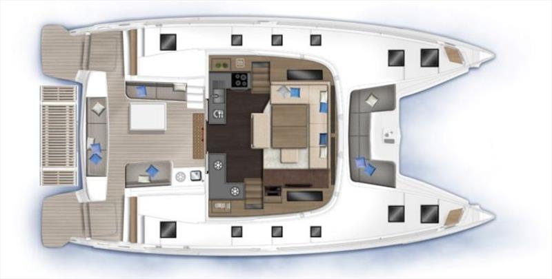 Lagoon 51 layout photo copyright Lagoon Catamarans taken at  and featuring the Cruising Yacht class