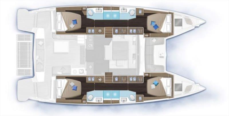 Lagoon 51 layout photo copyright Lagoon Catamarans taken at  and featuring the Cruising Yacht class