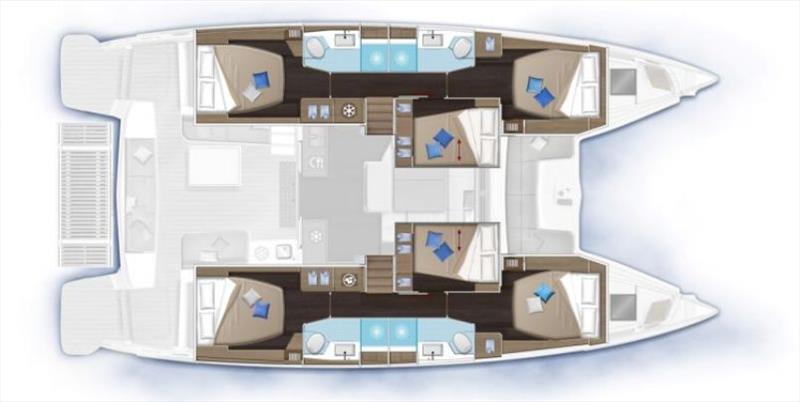 Lagoon 51 layout photo copyright Lagoon Catamarans taken at  and featuring the Cruising Yacht class