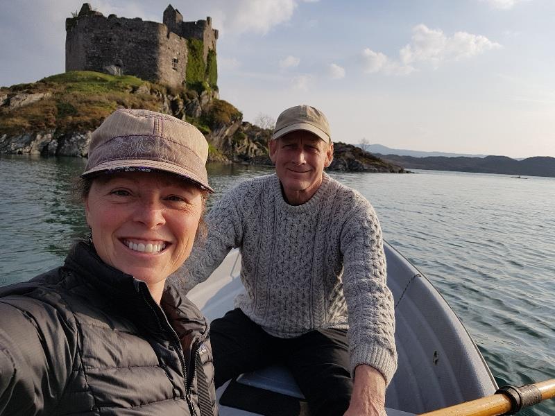 The Niemanns at Tioram Castle, Scotland photo copyright Ginger Niemann taken at  and featuring the Cruising Yacht class