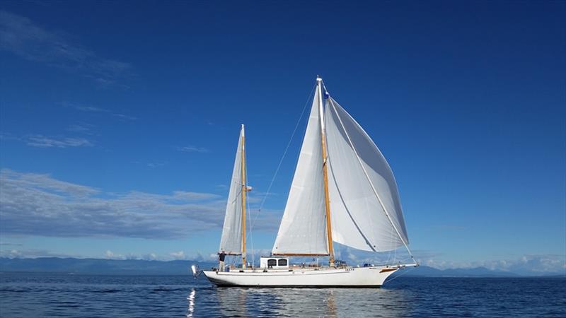 Irene under sail in Georgia Strait photo copyright Ginger Niemann taken at  and featuring the Cruising Yacht class