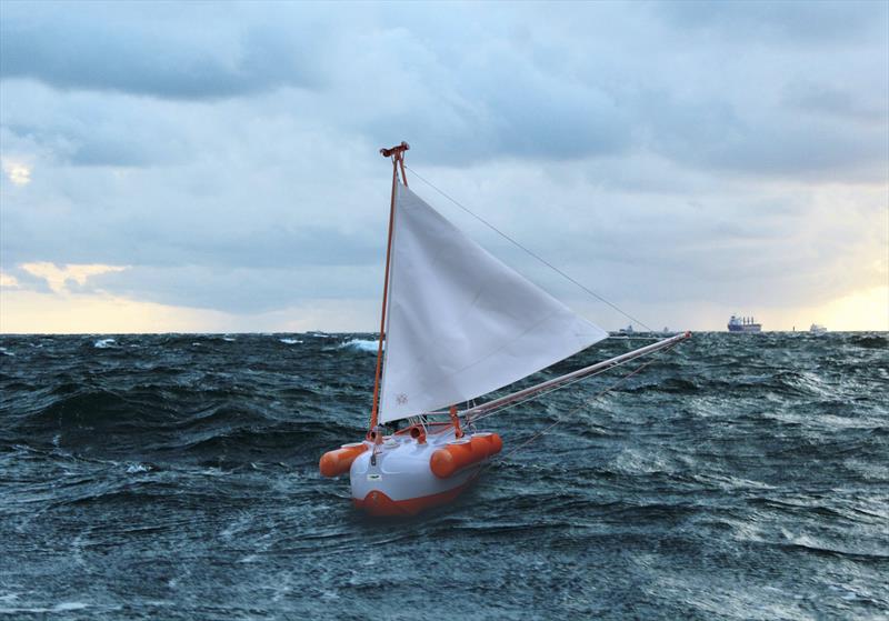 The tiny 'Big C' vessel Andrew Bedwell will attempt his Atlantic crossing on - photo © Andrew Bedwell