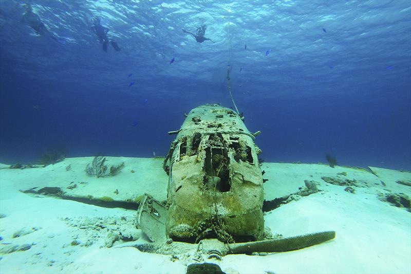 Sunken treasure - plane is definitely not airworthy now photo copyright Nautilus Sailing taken at  and featuring the Cruising Yacht class