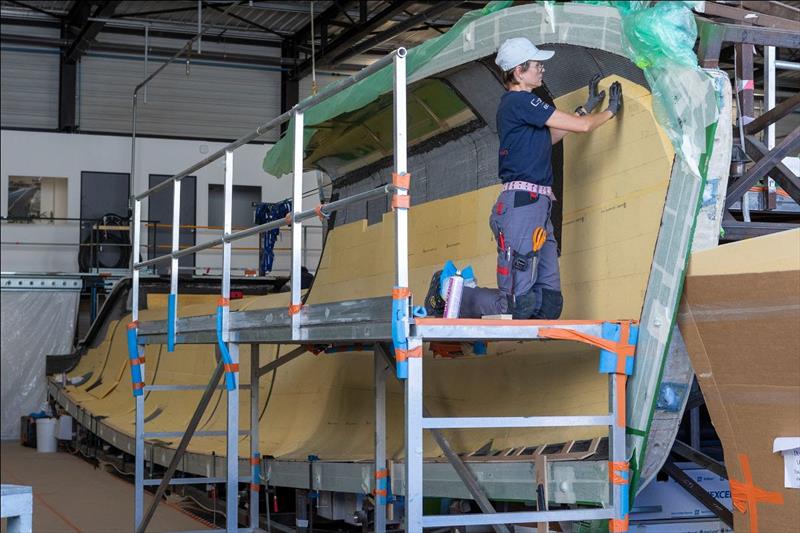 Gunboat 68 construction - photo © Gunboat factory / Gilles Martin-Raget