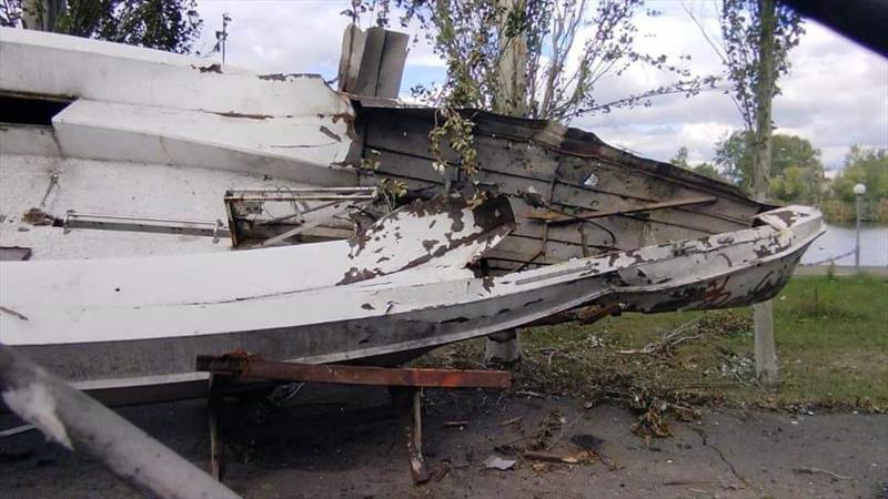 Sailing in Ukraine: Yachts destroyed in Mykolaiv photo copyright Daniil Slyzh taken at  and featuring the Cruising Yacht class