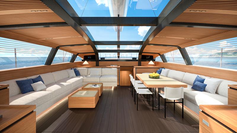 Wallywind130 - main saloon - photo © Wally Yachts