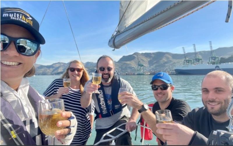 Crew team building - photo © Island Cruising NZ