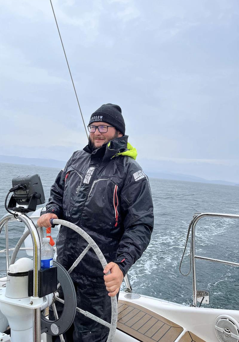 Murray MacDonald at the helm photo copyright Autism on the Water taken at  and featuring the Cruising Yacht class