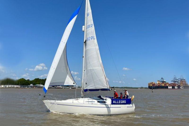 Allegro, goose winged in the Stour, in the 'Catch Me If You Can' at Royal Harwich YC - photo © Liz Neville