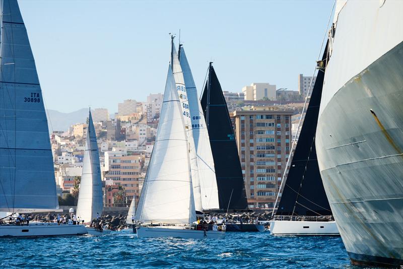 ARC 2023 Start: Swan 90 Berenice Cube, and Sidney II a Grand Soleil 50 (JV) photo copyright James Mitchell Photography taken at  and featuring the Cruising Yacht class