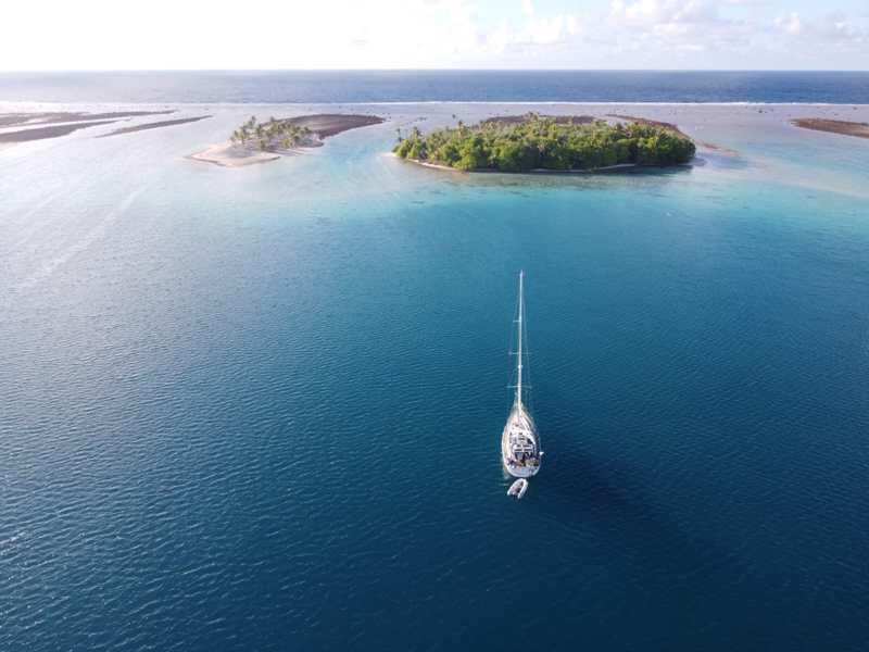 Tuamotu anchorage photo copyright Ian on S/V Ruffian taken at Ocean Cruising Club and featuring the Cruising Yacht class