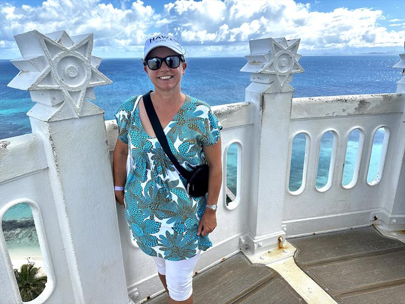 Viki Moore - Rally Director at Amadee lighthouse in New Caledonia  photo copyright Island Cruising NZ taken at  and featuring the Cruising Yacht class