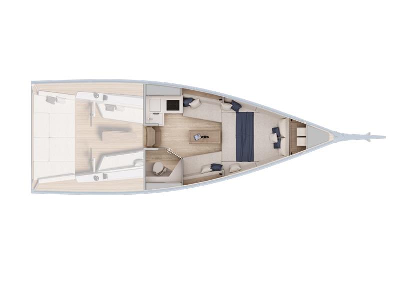 Grand Soleil Blue layout photo copyright Grand Soleil Yachts taken at  and featuring the Cruising Yacht class