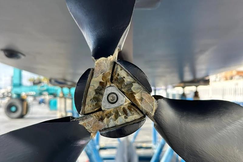 Prop - Pegasus 50 Sine Finis - photo © Pegasus Yachts