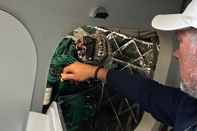 Pegasus 50 Sine Finis - Engine check - photo © Pegasus Yachts