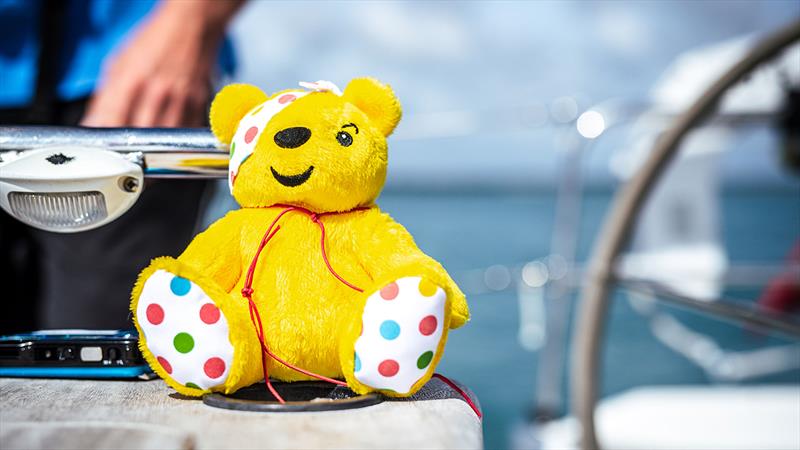 Pudsey aboard an Ellen MacArthur Cancer Trust yacht photo copyright Martin Allen Photography taken at  and featuring the Cruising Yacht class