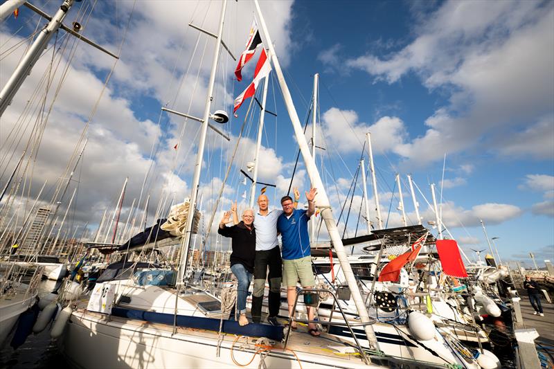 Crew of Xenie as the Viking Explorers fleet departs from Las Palmas de Gran Canaria - photo © Viking Explorers