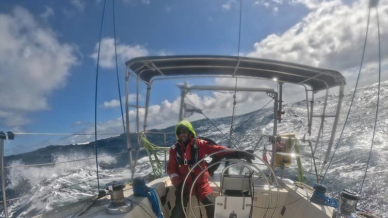 Rough weather in the Indian Ocean - Blue Moon II circumnavigation - photo © Tristan Gourlay