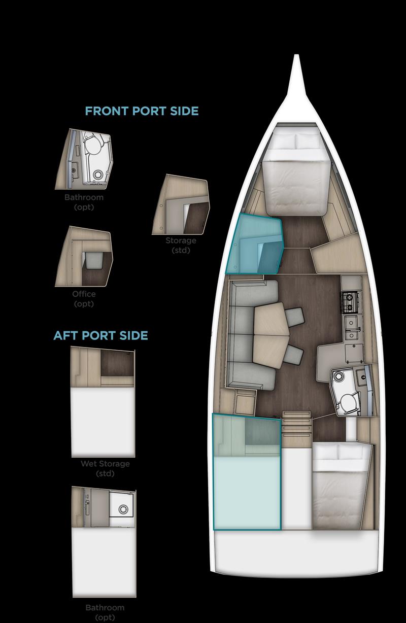 Dufour 39 layout - photo © Dufour Yachts