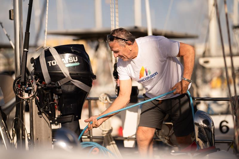Checking lines - Atlantic Crossing Preparation photo copyright Viking Explorers Rally taken at  and featuring the Cruising Yacht class