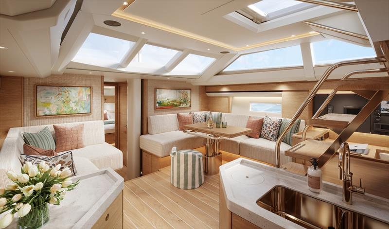 Oyster 515 - Saloon Oak Dining - photo © Oyster Yachts