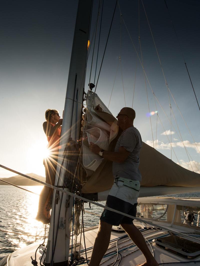 Leanne and John sail away Songlines - photo © Jean Baptiste Bieuville