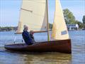 Gillian Westell, proudly out afloat in her father's International 14 'Nimbus'