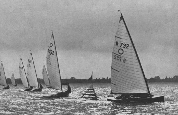 The O-Jolle or Olympic MonoType dinghy was a narrow, heavy but successful class that was used in the 1936 Regatta - photo © Henshall Archive