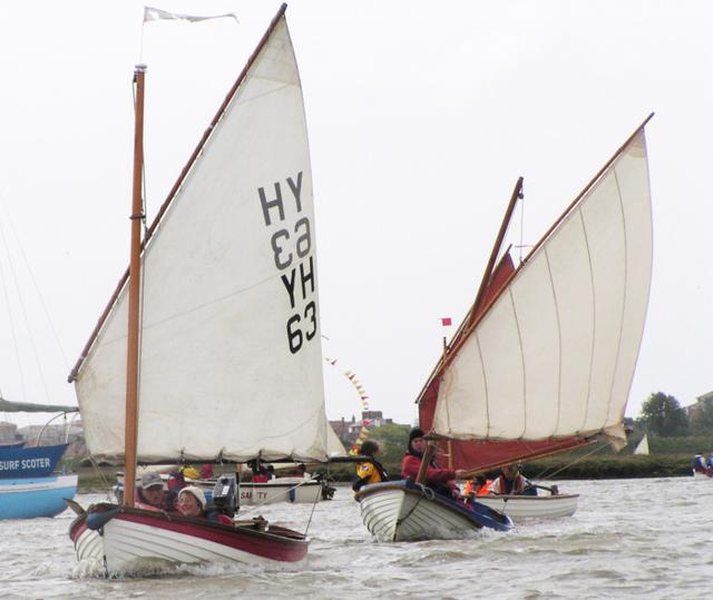 Old Gaffers racing round the Walton Backwaters during the 2009 'Swallows and Amazons' weekend photo copyright Sue Feather taken at Walton and Frinton Yacht Club and featuring the Classic & Vintage Dinghy class