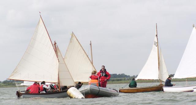 Old Gaffers racing round the Walton Backwaters during the 2009 'Swallows and Amazons' weekend photo copyright Sue Feather taken at Walton and Frinton Yacht Club and featuring the Classic & Vintage Dinghy class