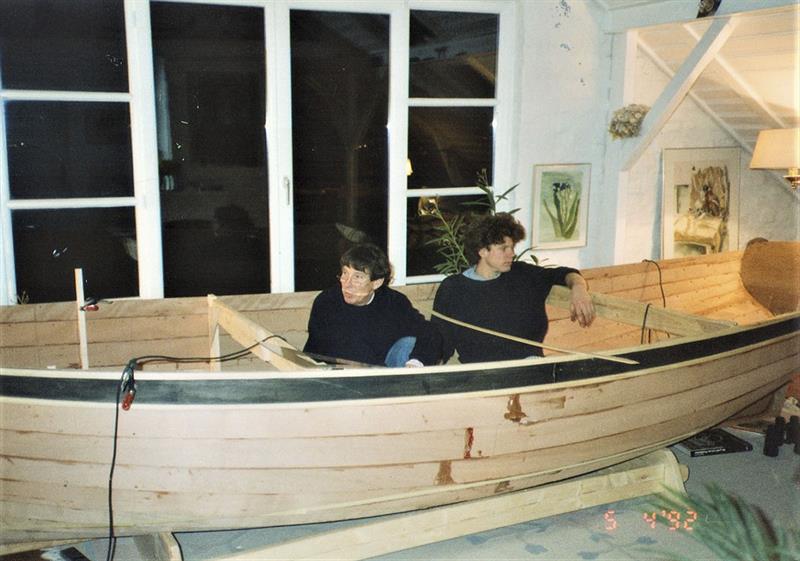 Building the second boat in 1992 photo copyright Hinnerk Bodendieck taken at  and featuring the Classic & Vintage Dinghy class