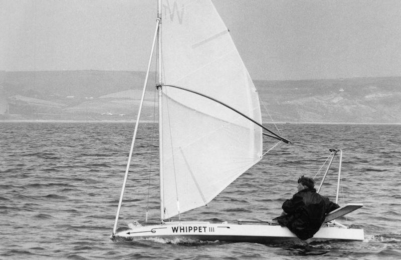 Reg Bratt's Whippet sailing at Weymouth  photo copyright David Thomas taken at  and featuring the Classic & Vintage Dinghy class