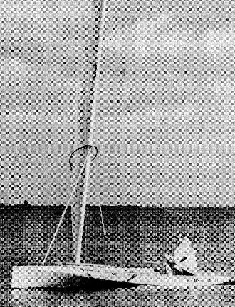 The 'Reg Bratt' rig, showing how twist in the sail is reduced - photo © Reg Bratt
