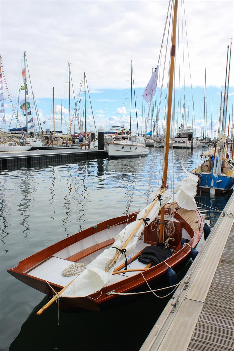 Steve built 'Larrikin of Lyme' in 2015 in Lyme Regis, UK - Wooden Boat Festival of Geelong photo copyright Sarah Pettiford taken at Royal Geelong Yacht Club and featuring the Classic & Vintage Dinghy class