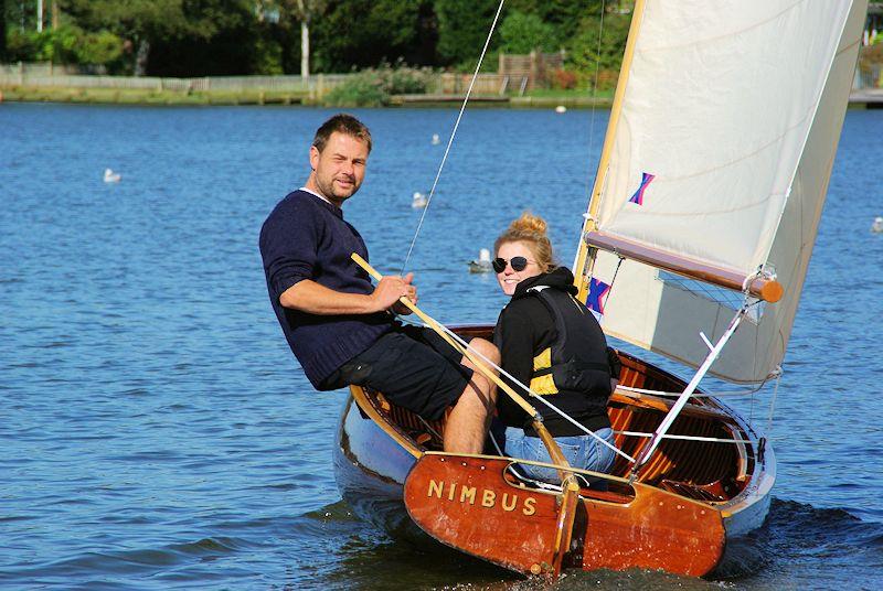 Hull features such at 'tumblehome' in the aft sections were once a feature of International 14 hulls, but with the rapid advances that were taking place in dinghy design, this would vanish in a few years photo copyright Dougal Henshall taken at  and featuring the Classic & Vintage Dinghy class