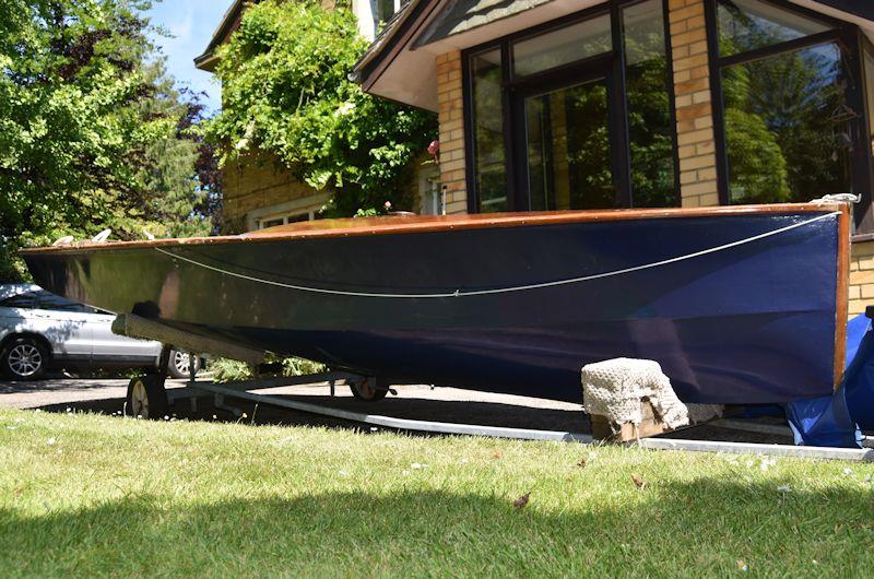 A view of the lovely lines of the hull of the Ghost dinghy photo copyright David Henshall taken at  and featuring the Classic & Vintage Dinghy class