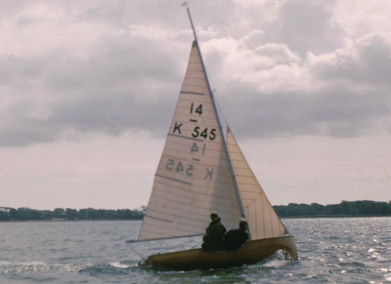 Charles Currey and Austin Farrar sailing a 'Fairey 14' (with older sails) at Itchenor photo copyright Austin Farrar Collection / D Chivers taken at Itchenor Sailing Club and featuring the Classic & Vintage Dinghy class