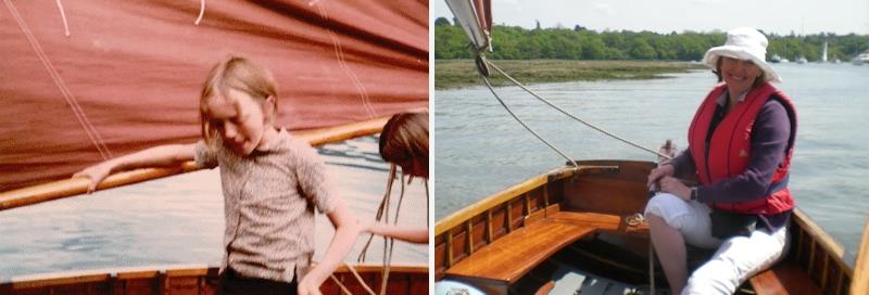Sophie Neville, Swallows and Amazons actress, then and now photo copyright Daphne Neville / Magnus Smith taken at  and featuring the Classic & Vintage Dinghy class