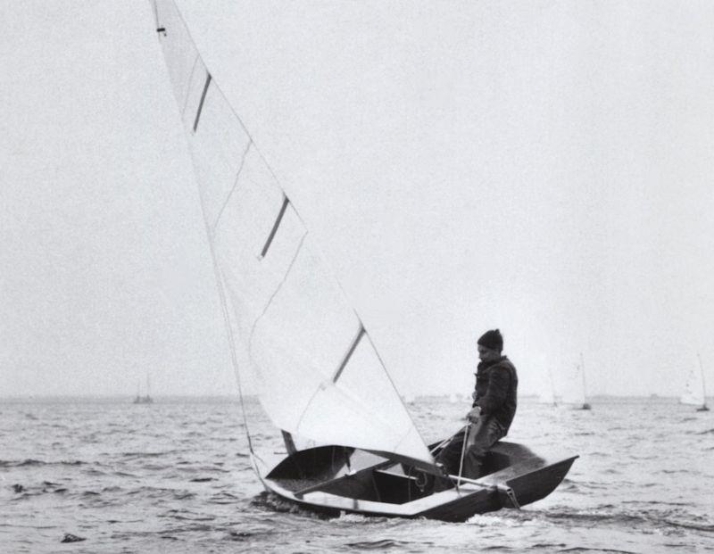 Mike Jackson sailing his entry 'Fury' at the 1965 Performance Dinghy Trials at Weymouth photo copyright David Thomas Collection taken at  and featuring the Classic & Vintage Dinghy class
