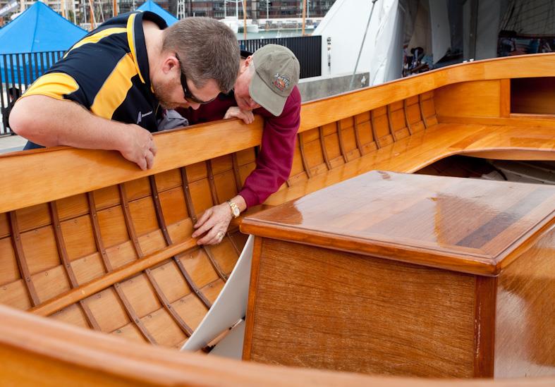 The art of maintaining wooden boats is covered in the Festival Film photo copyright Ivor Wilkins - Ocean Press taken at Royal New Zealand Yacht Squadron and featuring the Classic & Vintage Dinghy class