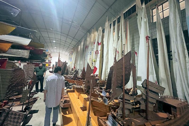 Behind the scenes in the dinghy museum at Ningbo, China - photo © Alistair Skinner