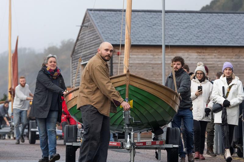 Boat Building Academy hosts 55th ceremonial launch into Lyme Regis harbour photo copyright BNPS taken at Lyme Regis Sailing Club and featuring the Classic & Vintage Dinghy class